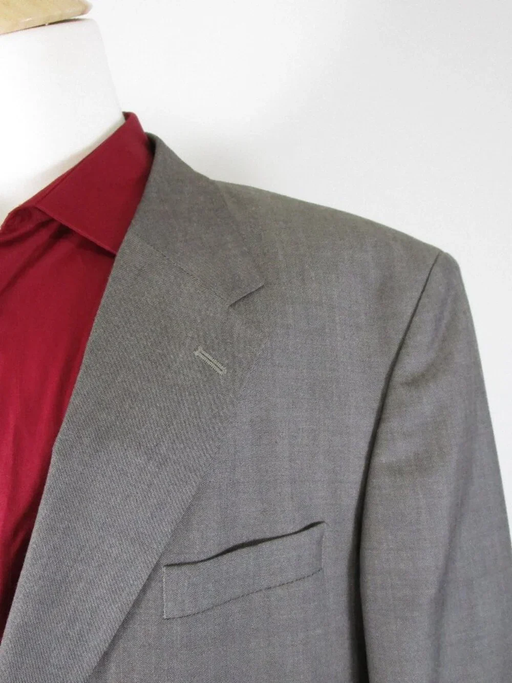 Alexander Lloyd Menswear Gray Brown Wool Two Button Suit Size 52R Pants 44 X 32